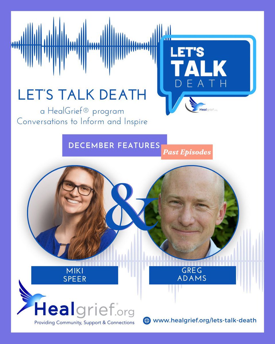 GoAMF's tweet image. When facing grief, you may feel isolated. That’s where Let’s Talk Death comes in—offering a safe space for open conversations about loss, grief, and healing. Here are January and December’s Features. 

healgrief.org/lets-talk-deat…