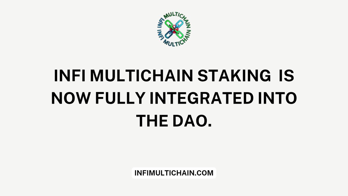 DanielPelumi20's tweet photo. @INFI_MultiChain staking is now fully integrated into the DAO.
All V1 stakers need to migrate to V2 to remain eligible for governance and rewards.
No logins.
No registration.
Just connect your wallet true decentralization starts here. ⚡
#INFI #INFIMultiChain #DeFi #DAO #Staking https://t.co/fyJaToKX8t
