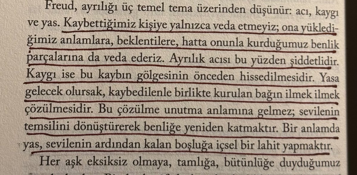 yitirdiğin bir kişi değil, binbir ihtimamla örülmüş bağdır ve ondan bu kadar ızdırap çeker insan. bu yüzden gidenin boşluğu dışarıda değil, içeridedir. insan, kendi elleriyle ördüğü o bağı çözerken aslında kendi ruhundan bir parçayı da söküp alır. belki de bu yüzden unutmak
