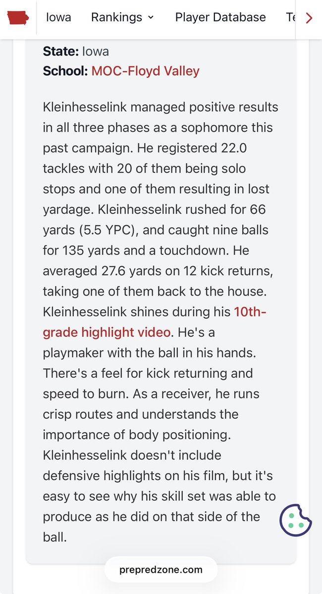 Huddy9621's tweet photo. Thank you for the write up @ByRobHowe and @PrepRedzoneIA https://t.co/Jcsu0NQxPY