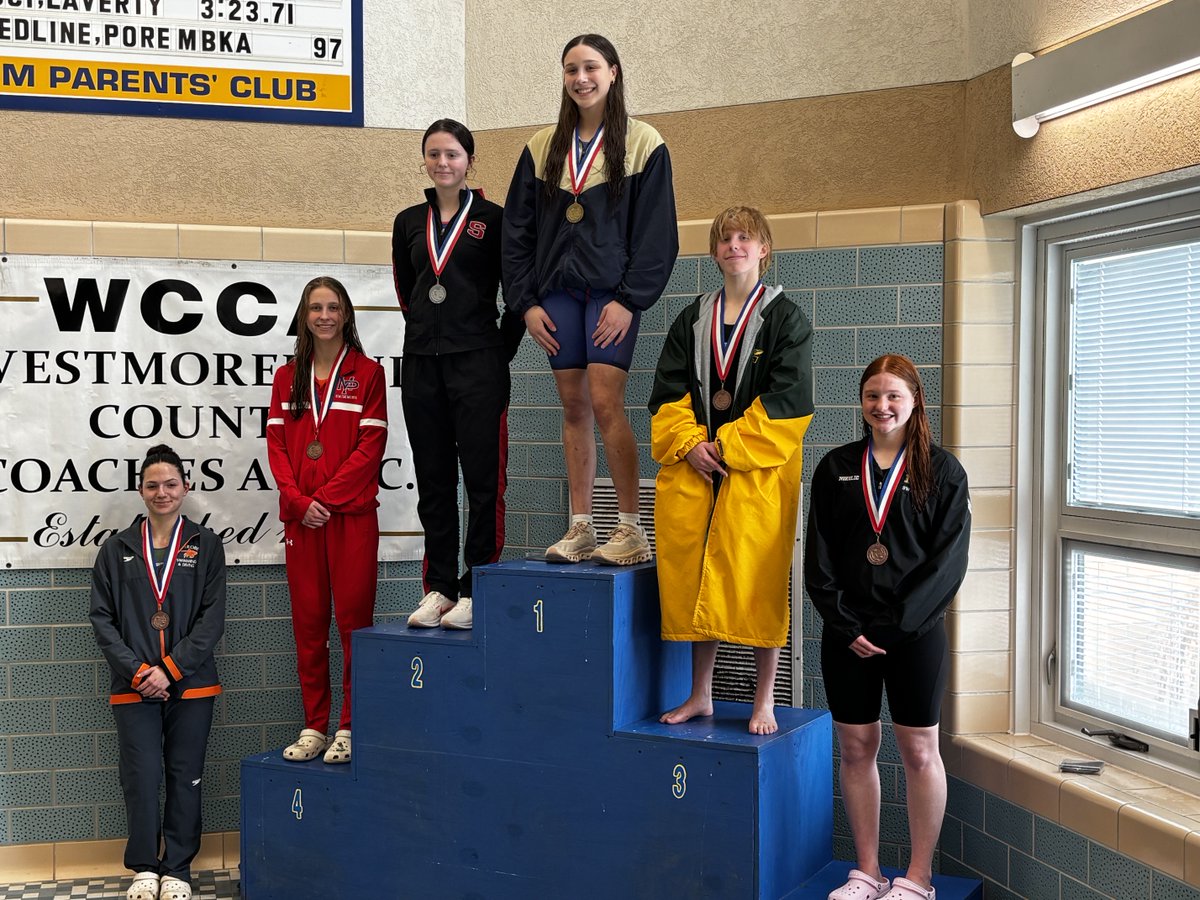 Faith Whipple placed 3rd in the 50 free at the County Championship!