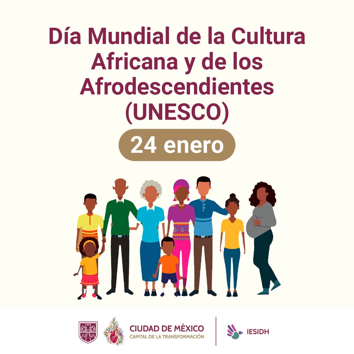 PDHCDMX's tweet photo. Hoy, #24DeEnero, celebramos el Día Mundial de la Cultura Africana y de los Afrodescendientes 🌍✨.
La @UNESCO proclamó esta fecha para honrar las vibrantes y numerosas culturas del continente africano y sus diásporas en todo el mundo. Es una jornada para reconocer su valioso aporte al patrimonio mundial compartido, promoviendo el respeto a la diversidad cultural y la creatividad humana.
Desde la #IESIDH, nos unimos a esta conmemoración para fortalecer la inclusión, el respeto y la igualdad como pilares esenciales para construir un mundo más equitativo y en armonía.
¡Celebremos juntos esta rica herencia! 🎶🎨🤝
#CulturaAfricanaYAfrodescendiente #DíaMundial #UNESCO #CDMX #CapitalDeLaTransformación #Inclusión #DiversidadCultural #DerechosHumanos