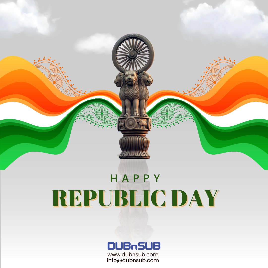Let's celebrate our glorious past and vow to build an even better future this Republic Day. DUBnSUB wishes you a very #HappyRepublicDay!🇮🇳

#RepublicDay2026 #77thRepublicDay