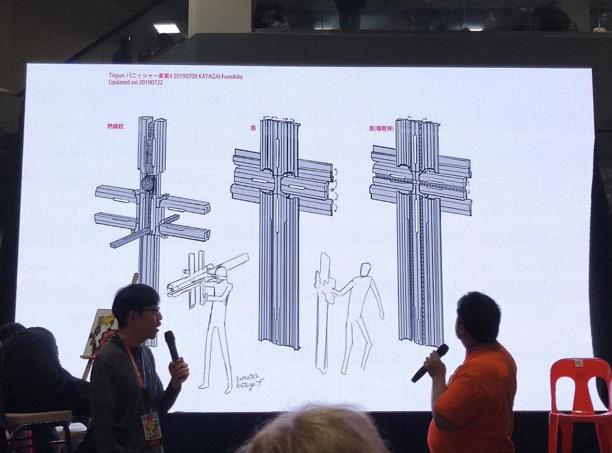 Ahh!! Punisher as a shield 🥹❤️
I’m glad they put this concept art to use again!!

#TRIGUNSTARGAZE #wolfwood