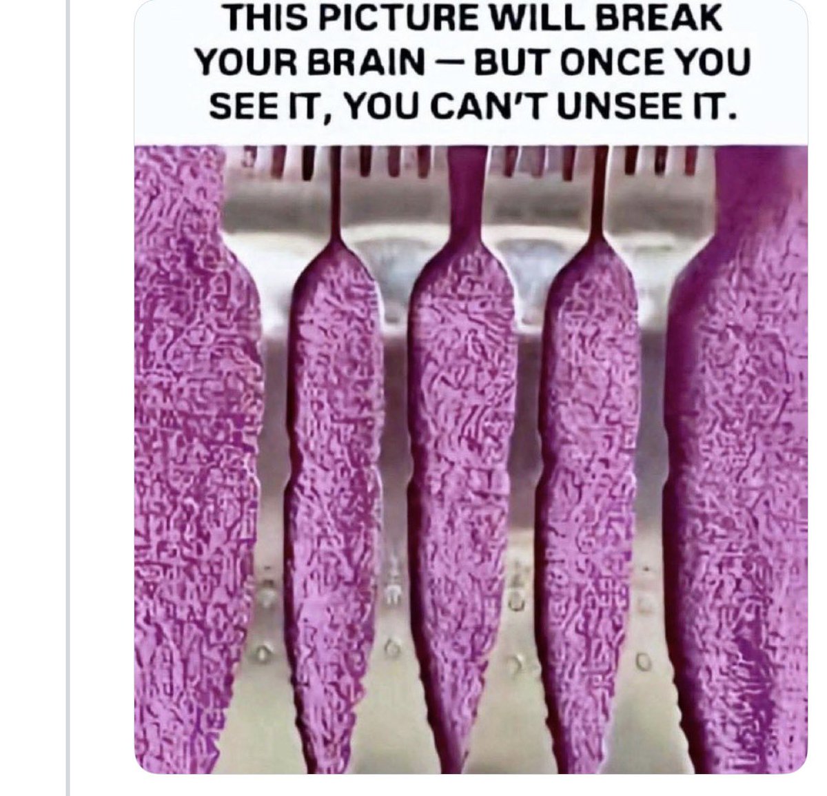 I’m embarrassed to admit that I couldn’t figure this one out and had to check the comments for the answer. But that got me thinking that this is an important lesson for life—when we process information, we can’t always tell what’s in the foreground and what’s in the background