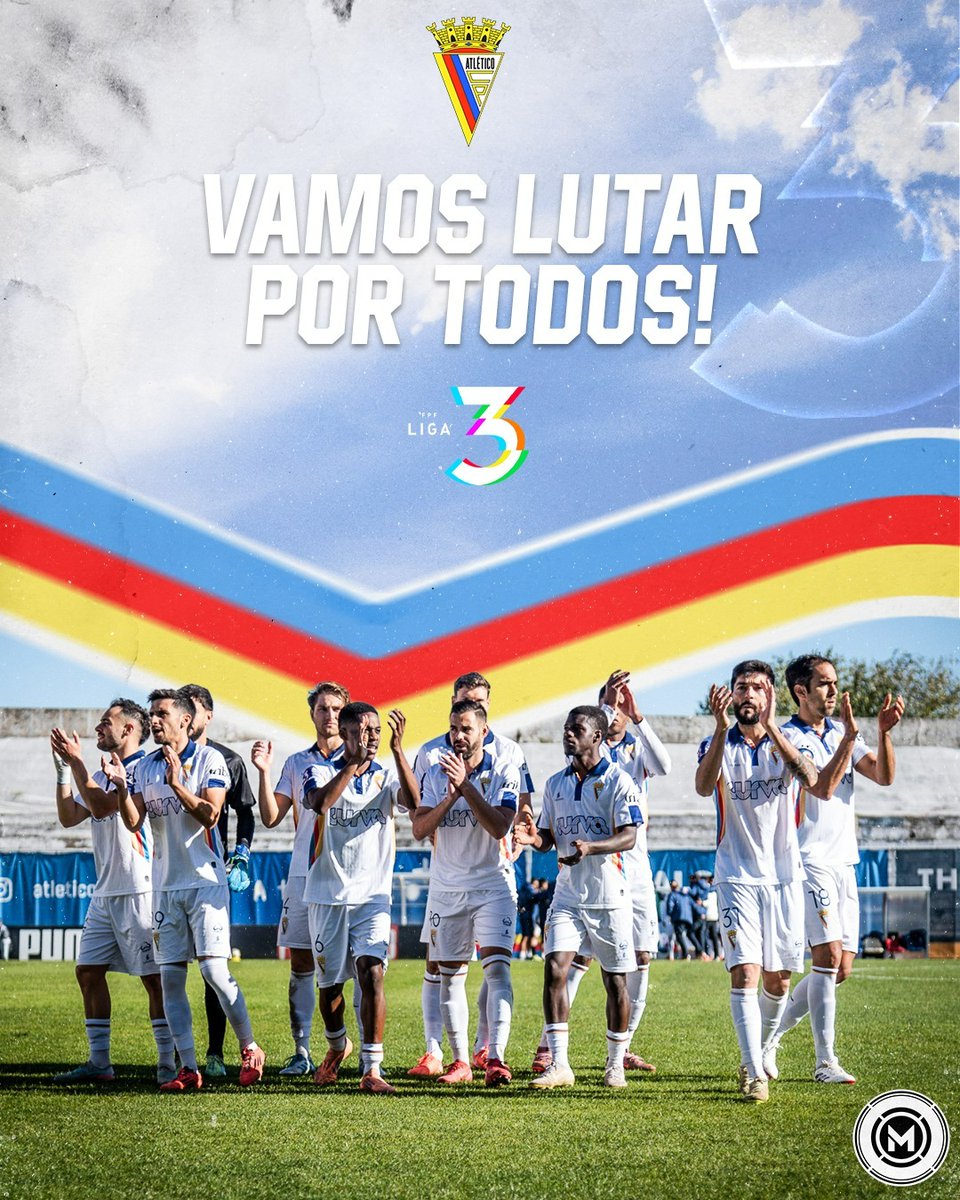 ⚽ | #Futebol   

Ganhamos 𝗝𝗨𝗡𝗧𝗢𝗦. Perdemos 𝗝𝗨𝗡𝗧𝗢𝗦. Seguimos 𝗝𝗨𝗡𝗧𝗢𝗦. 🤝

Continuamos a lutar pelo nosso emblema e pela manutenção na Liga 3.

Mais do que nunca precisamos de estar unidos! 🤝

Força <a href="/atletico_pt/">Atlético CP Futebol</a> 💪

🟡🔴🔵

#sempreatletico 
#ViverLutarVencer