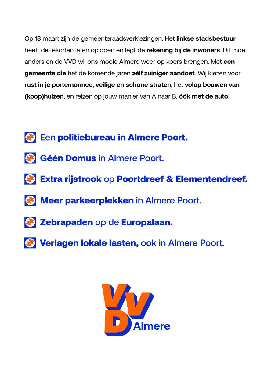 VVD Almere tweet media