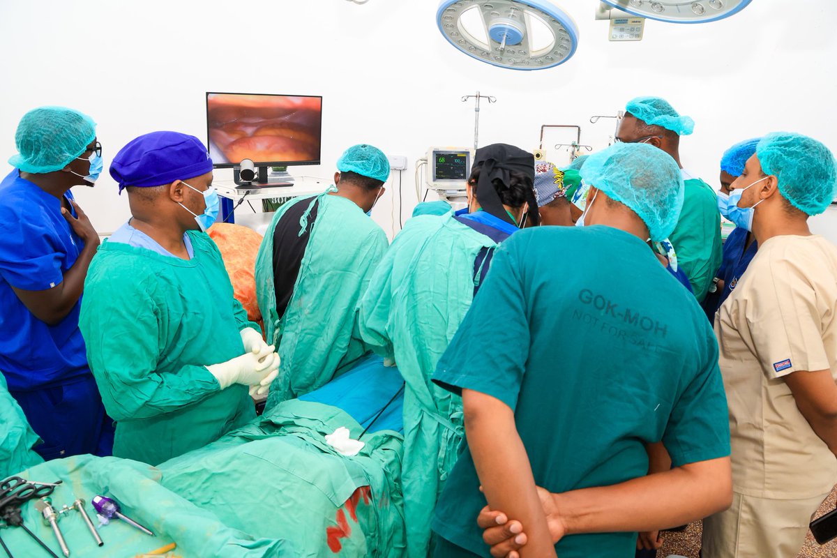 Wamatangi_'s tweet photo. Kiambu County Government and the College of Surgeons of East, Central, and Southern Africa (COSECSA) has in the last two days trained 80 surgery doctors from 12 counties as well as the Kenya Defence Forces on laparoscopy surgery.  
The training included live surgeries at Kiambu Level Five where the surgeons were trained on the advanced surgery that uses small cuts instead of large ones.  
Laparoscopy causes less pain, reduces blood loss, and allows patients to heal faster
#MakingKiambuGreatAgain 
#WamatangiThePerformer 
#KaziNdiyoHiyo 
#RohoNdiyoHiyo