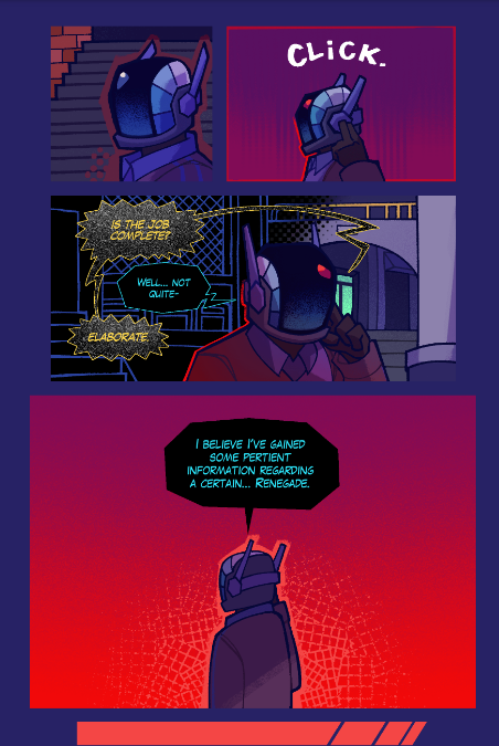 ajaxwacks's tweet photo. more story beats were packed into the first 90 or so pages than the past 80.. and also im distraught that nothing happened with hyperlaser here😭this legit happened over 100 pages ago and we NEVER SEE HIM AGAIN? what job?? who is he talking to? why is medkit a "renegade"?? https://t.co/UlQMupiRWm
