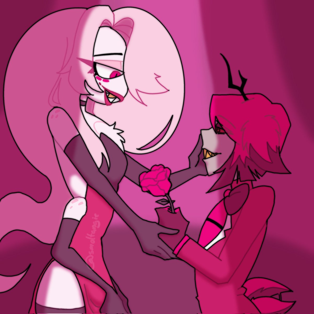 SmolTangie's tweet photo. Smitten by the singer

#radiodust #HazbinHotel #HazbinHotelAlastor #HazbinHotelAngelDust https://t.co/jEDZWTxV81