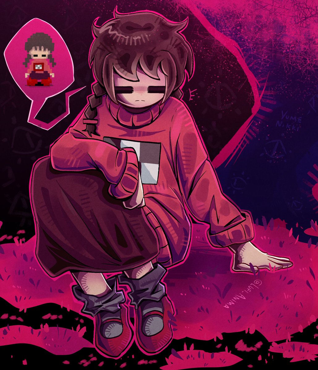 Nunca joguei esse jogo, mas o design dessa personagem sempre me pega ksks
#yumenikki