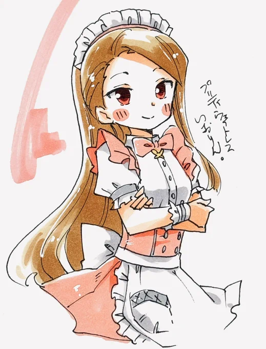 プリティウェイトレス衣装いおりん。