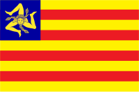 Bandera independentista siciliana. No calen comentaris.