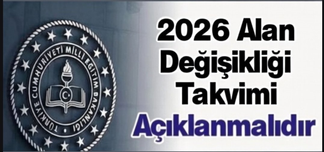 Alan değişikliği bekleyen öğretmenler takvimin açıklanması ve kılavuzun yayınlanması için iki senedir sizden müjde bekliyor sayın bakanım <a href="/Yusuf__Tekin/">Yusuf Tekin</a> 
#alandeğişikliğibekliyoruz
<a href="/cftcblnt/">Bülent ÇİFTCİ</a> <a href="/mebpgm/">Personel Genel Müdürlüğü</a> <a href="/EgitimBirSen/">Eğitim-Bir-Sen</a> <a href="/_aliyalcin_/">Ali YALÇIN</a> <a href="/talatyavuz29/">Talat YAVUZ</a> <a href="/sdaolgun/">Seda Olgun</a> <a href="/RamazanCakirci/">Ramazan Çakırcı</a> <a href="/alideniz02/">Ali DENİZ</a>