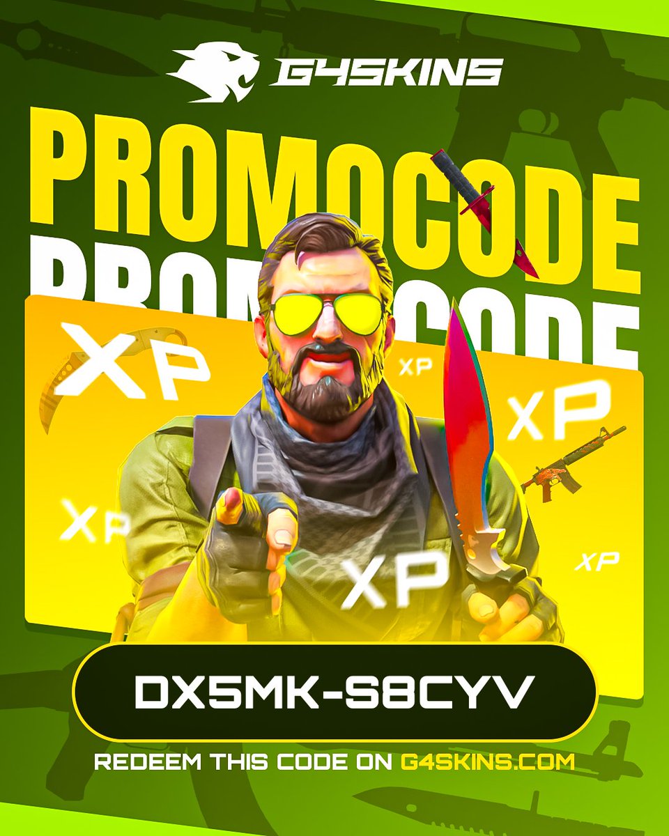 g4skinsdotcom's tweet image. XP CODE ALERT!🚨

Redeem on G4Skins now🫵

#promocode #code #free #g4skins #cs2 #cs #counterstrike #counterstrike2 #freecode #csgo #xp #exp #experience