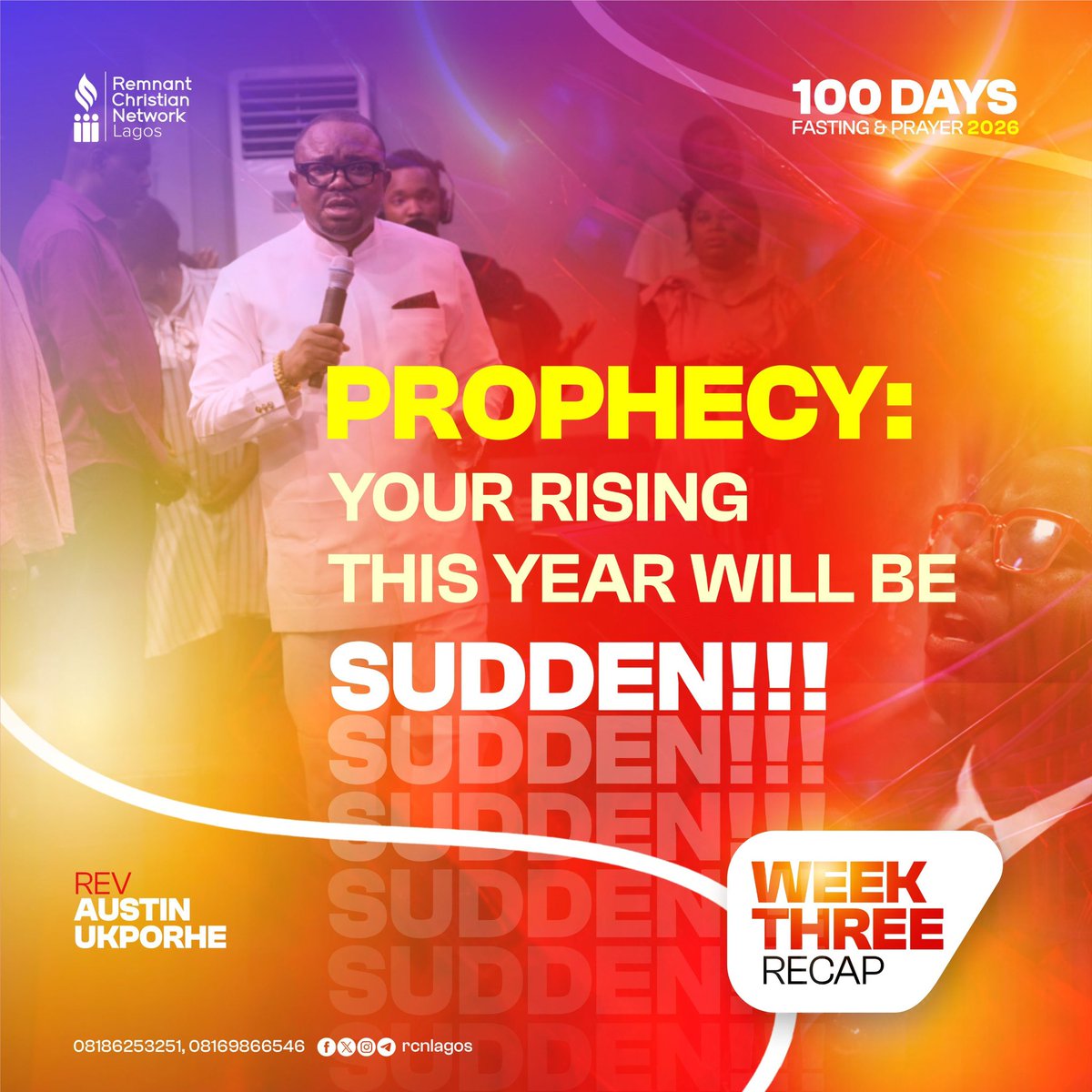 RCNLagos's tweet photo. "The trophy of this 100-day fast is not that you fasted, but that you met with God."
Week 3 was more than a charge; it was a call to seek His face. Dive into the summary & find full messages on TG/YT @rcnlagos.
#RCNLagos #wealthandwarfare #CBS #100daysfast https://t.co/ebvdr98AOb