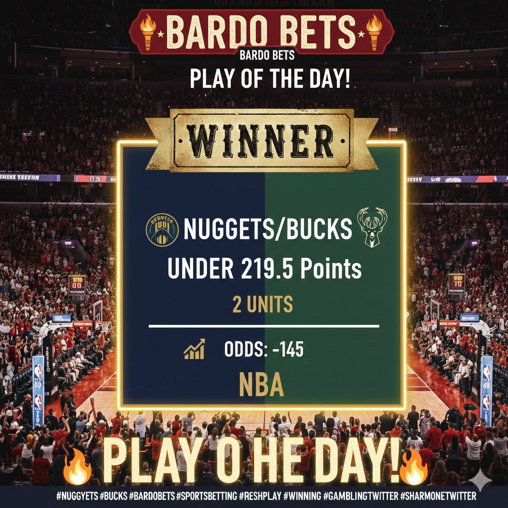 🚨FREE PLAY WINNER🚨

And just like that we are 18-8 💥🕺

#Gambling𝕏 #NBA #bardobets