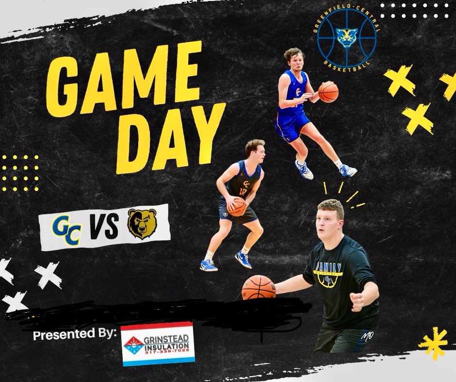 CougarHoops2's tweet photo. ‼️Gameday‼️
Back on the Road vs Shelbyville
JV @ 1:00pm, Varsity @ 2:30pm. 
Let’s get to work! See you there Cougar Nation! Fill the gym with🔵🟡

Gameday Post presented by Grinstead Insulation. https://t.co/BvOILT2GxZ