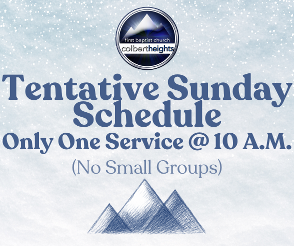 FBCColbertHghts's tweet photo. One service only @ 10 A.M.  

For right now, this is the plan. A final call will be made at 8 A.M. tomorrow morning if we need to cancel, but if we are able, we want to be together in God's house!

❄️ Stay safe and warm today. ❄️ https://t.co/CVSbCjx6Bu