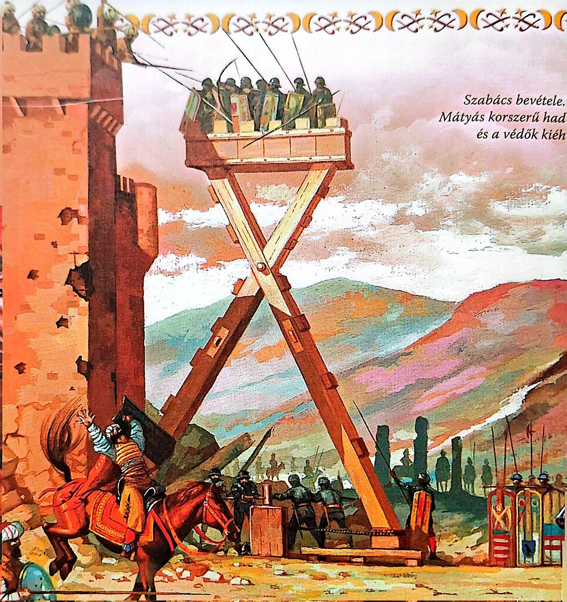 Old historical illustrations can be very funny sometimes. Like this one: "Ah, we need to take the castle! Quickly, construct the doohickey!"