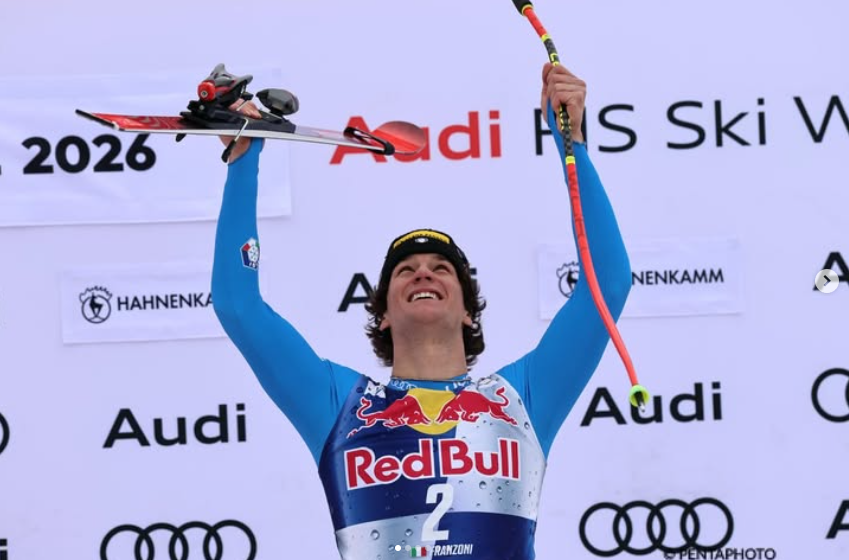 FrankSfarzo's tweet photo. Ce l'abbiamo fatta, dice Giovanni Franzoni. Ha vinto insieme a Matteo Franzoso
#Kitzbühel #skiworldcup https://t.co/3OHVieNbQv