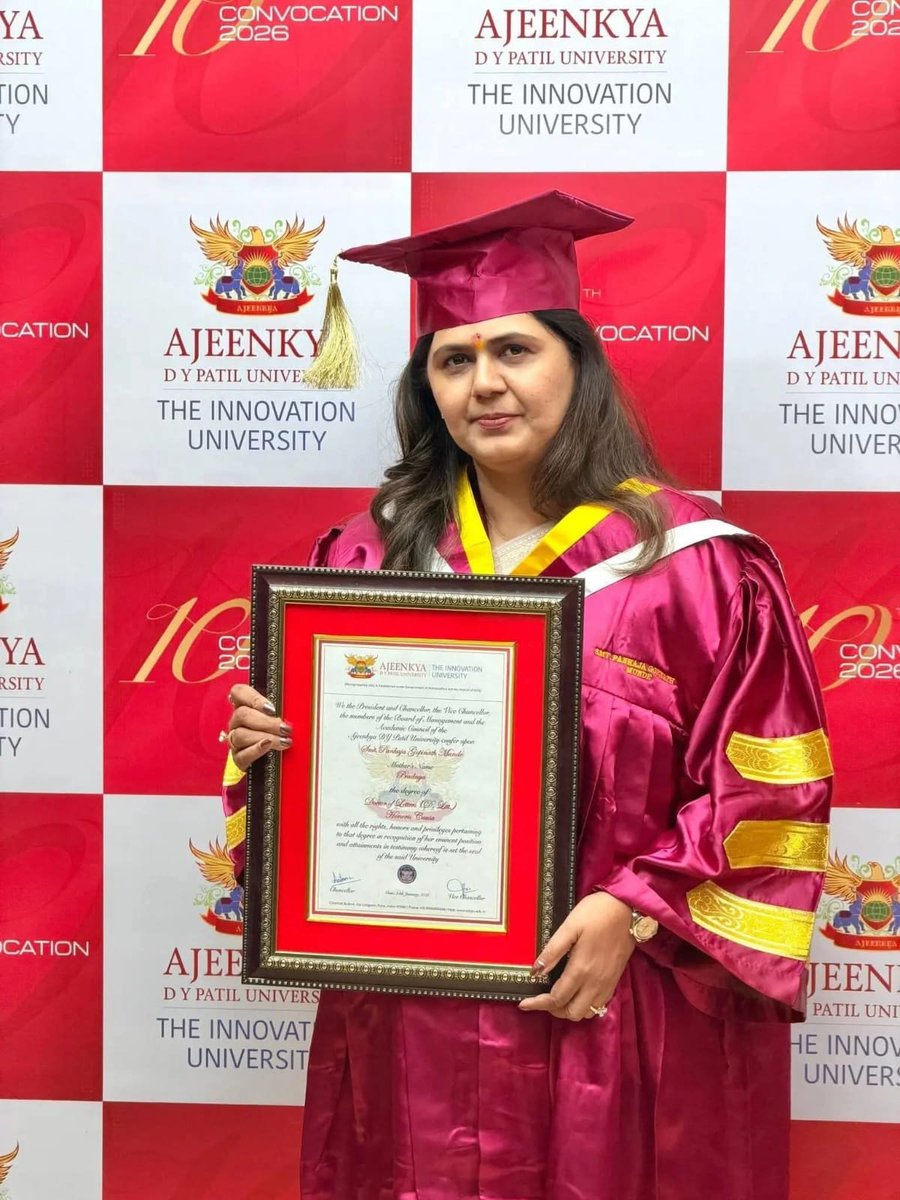 Congratulations 🎊 👏 💐 🥳 🎊 👏  Dr. <a href="/Pankajamunde/">Pankaja Gopinath Munde</a> Tai saheb.
