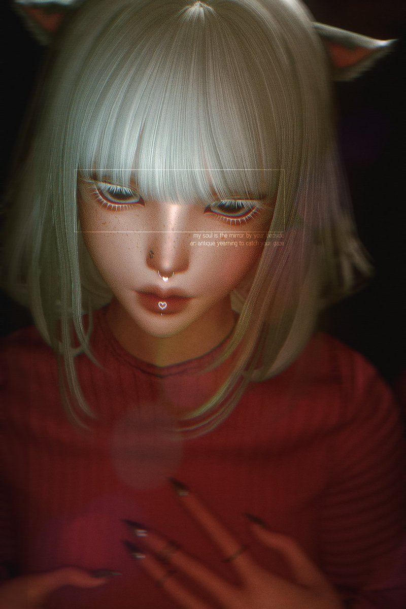 my soul is the mirror by your bedside
an antique yearning to catch your gaze

#gposers #eorzeaphotos