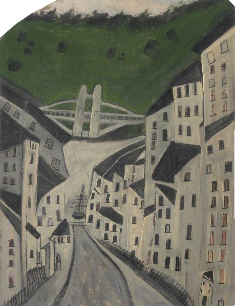 ahistoryinart's tweet photo. 'Salt Ash, Cornwall.' (c1930) Alfred Wallis has been made to matter in British art because he can be subsumed into a grand narrative that charts painting's long march from the representational and figurative towards abstraction. https://t.co/1ppceOQJu8