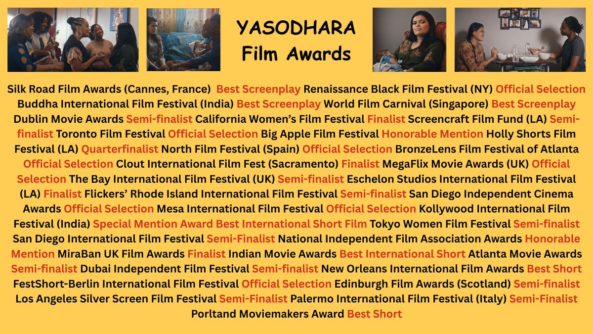 🙏🏽 We are grateful for the recognition of our short #film. When abandonment and cultural isolation threaten to destroy a new mother's spirit, a passing acquaintance proves that home isn't a place—it's the people who choose to care. #immigrant #USA #India #awards #movie