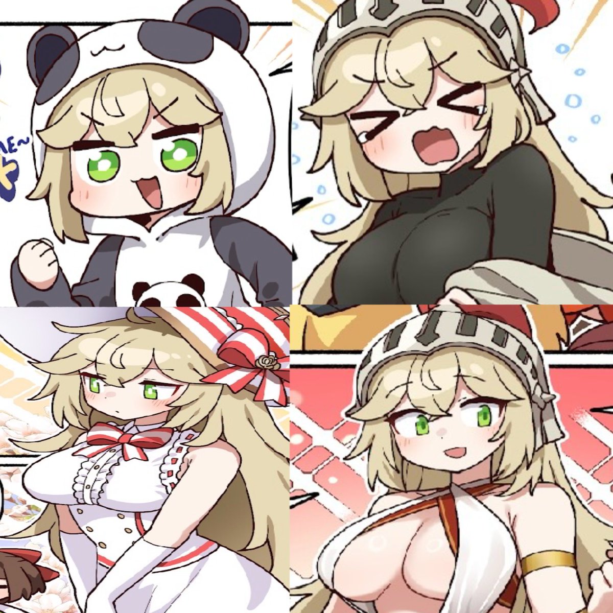 emistickmin22's tweet image. Los atuendos que ha llevado la caballera durante los cómics de guardián tales