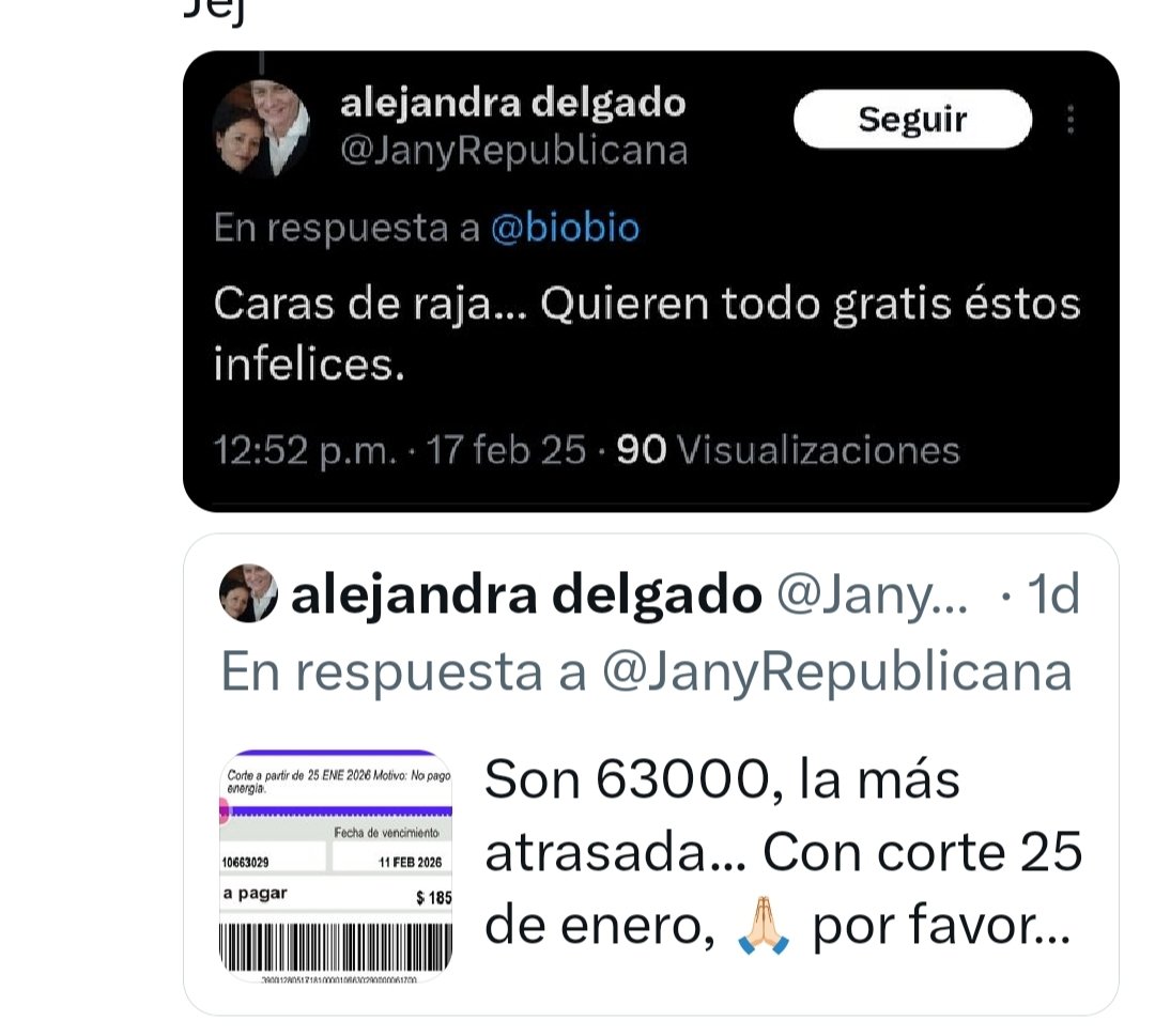 Qué rapido te cayó el escupo en la cara, republikk cagona!! Dile al Kast que te pague las cuentas, patuda. Quieren todo gratis estos republicanos!!! <a href="/JanyRepublicana/">alejandra delgado</a>