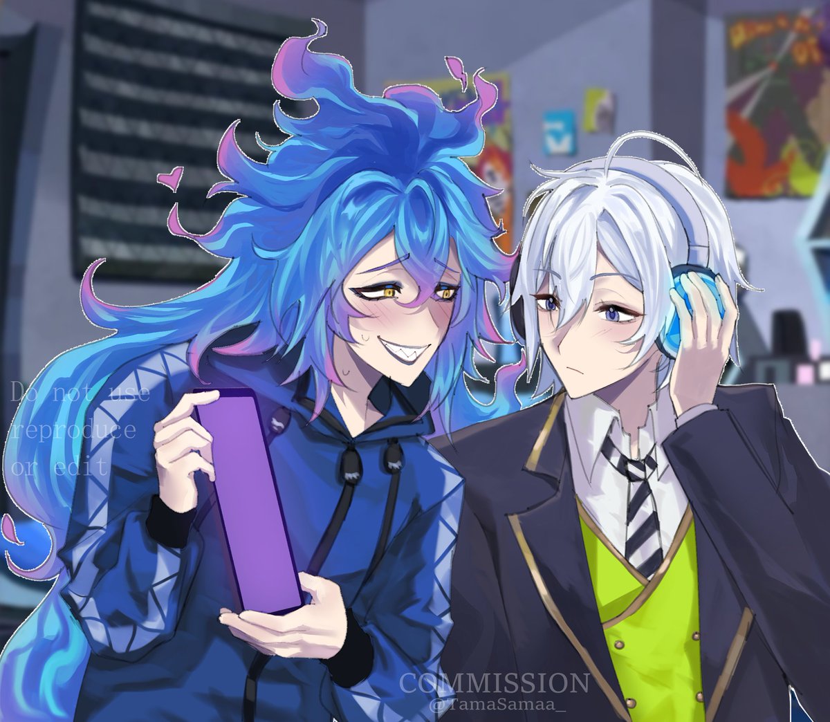 staroflucis's tweet photo. #silidia room date in which idia educates silver-shi on gakemo's discography and MVs https://t.co/DuThMi7xlu
