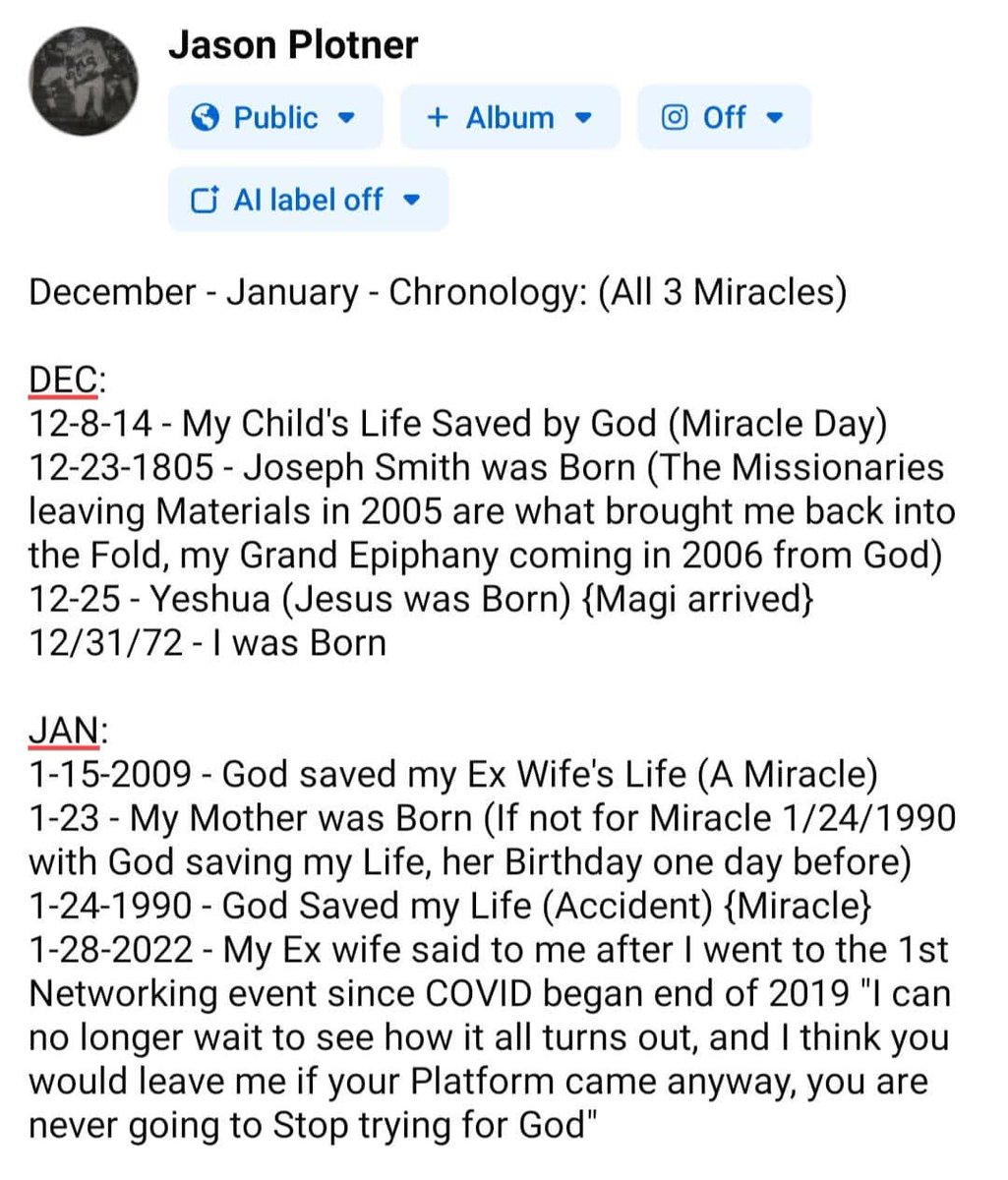 JasonPlotner1's tweet image. Miracle Golden Ticket Day:
Today is my Miracle Golden Ticket Day. God saved my Life 36 years ago today on 1-24-1990 by Emanating for me to put on my Seat Belt. My car went flying off an Snowy Icy Mill Rd in Dubuque IA &amp;amp; flew off the road, wrapping around a Tree, all for a Reason.
