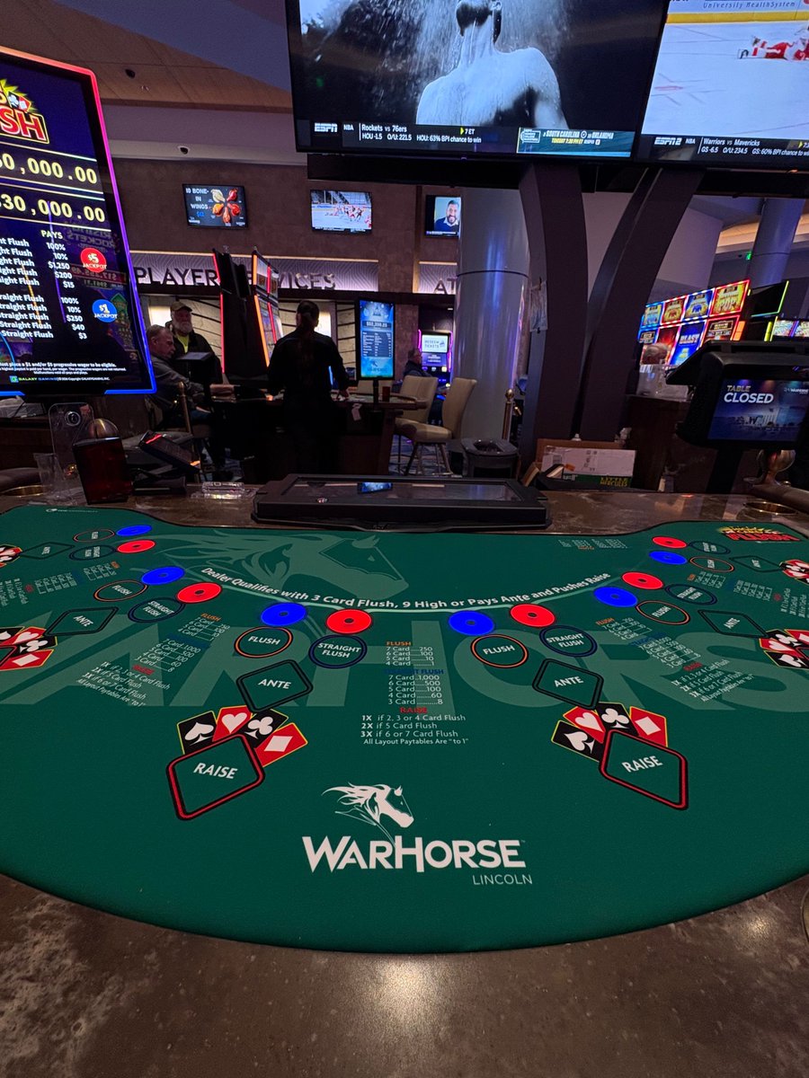 WarHorseLincoln's tweet image. 🚨 NEW TABLE ALERT! 🚨

Now introducing High Card Flush ♣️♥️
Come try your luck! 
Gambling Problem? Call 1-833-BETOVER. 

#WarHorseLincoln #WhereNebraskaWins #NewTable #TableGames