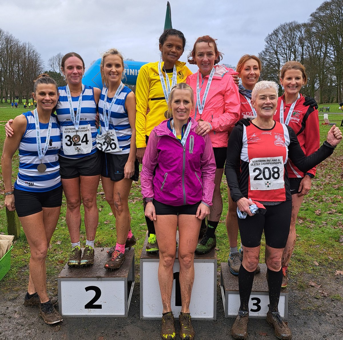 NI &amp; Ulster Masters Women

🥇Elisoa Crawford (North Belfast Harriers)
🥈Pamela Kirk (Roadrunners AC)
🥉Karen Wilton (Jog Lisburn)

Teams:
🥇North Belfast Harriers
🥈Willowfield Harriers
🥉City of Derry Spartans
