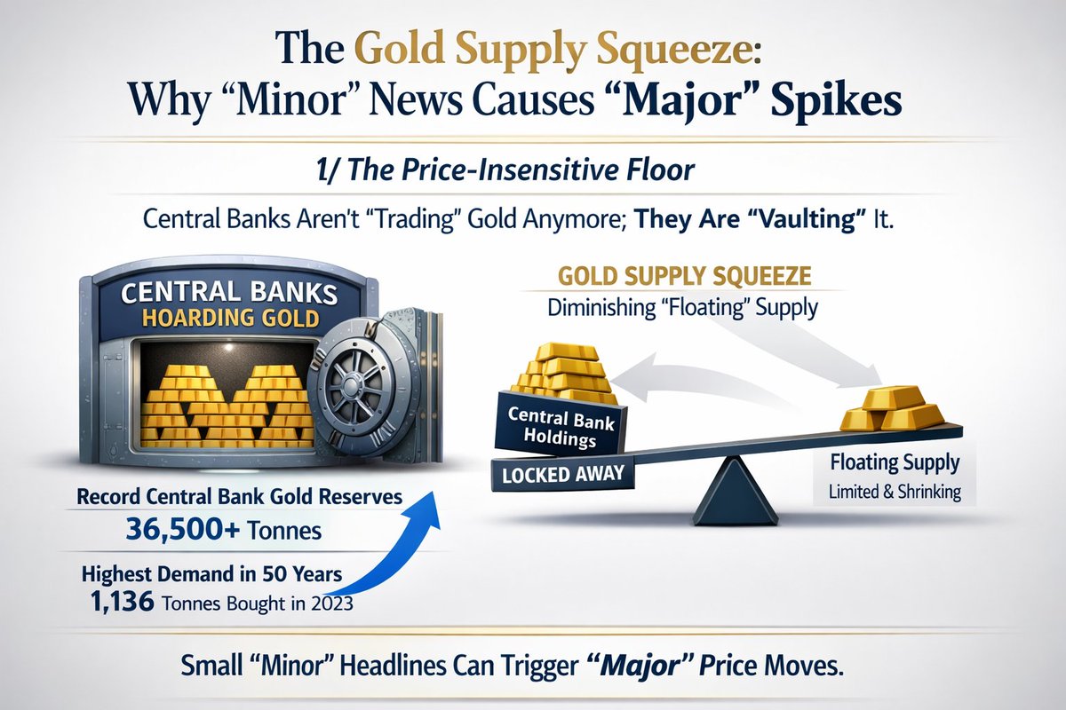 🧵 The Gold Supply Squeeze: Why 