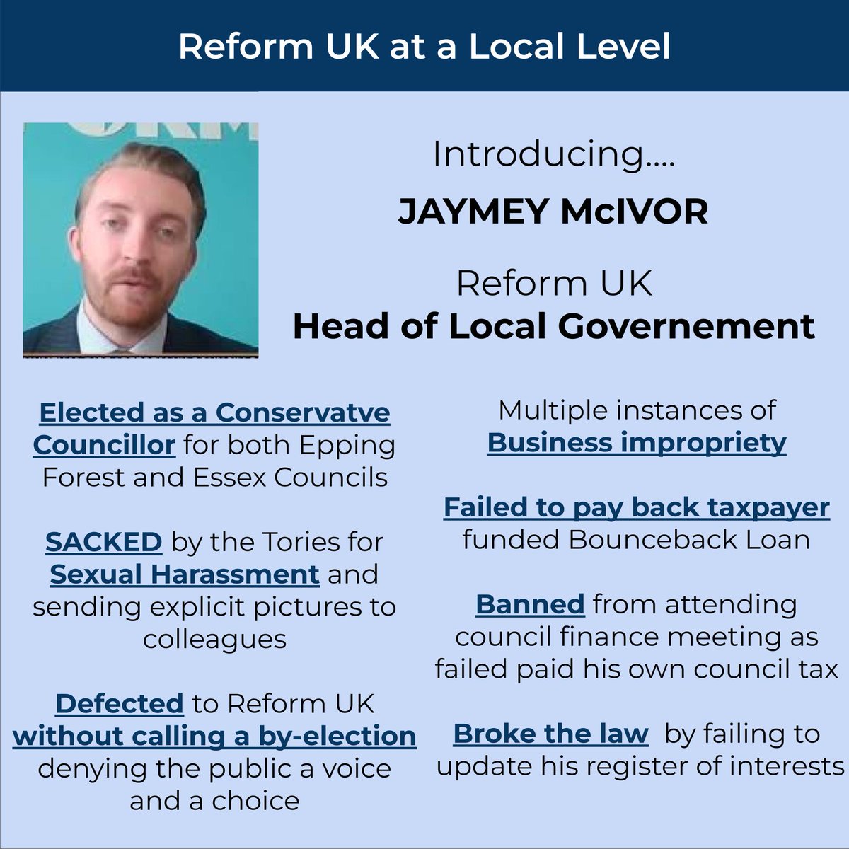 AxoAndy's tweet image. Reform UK's Jaymey McIvor (@McivorJaymey) is their Head of Local Government

So who exactly have Reform UK entrusted this position to? 👇