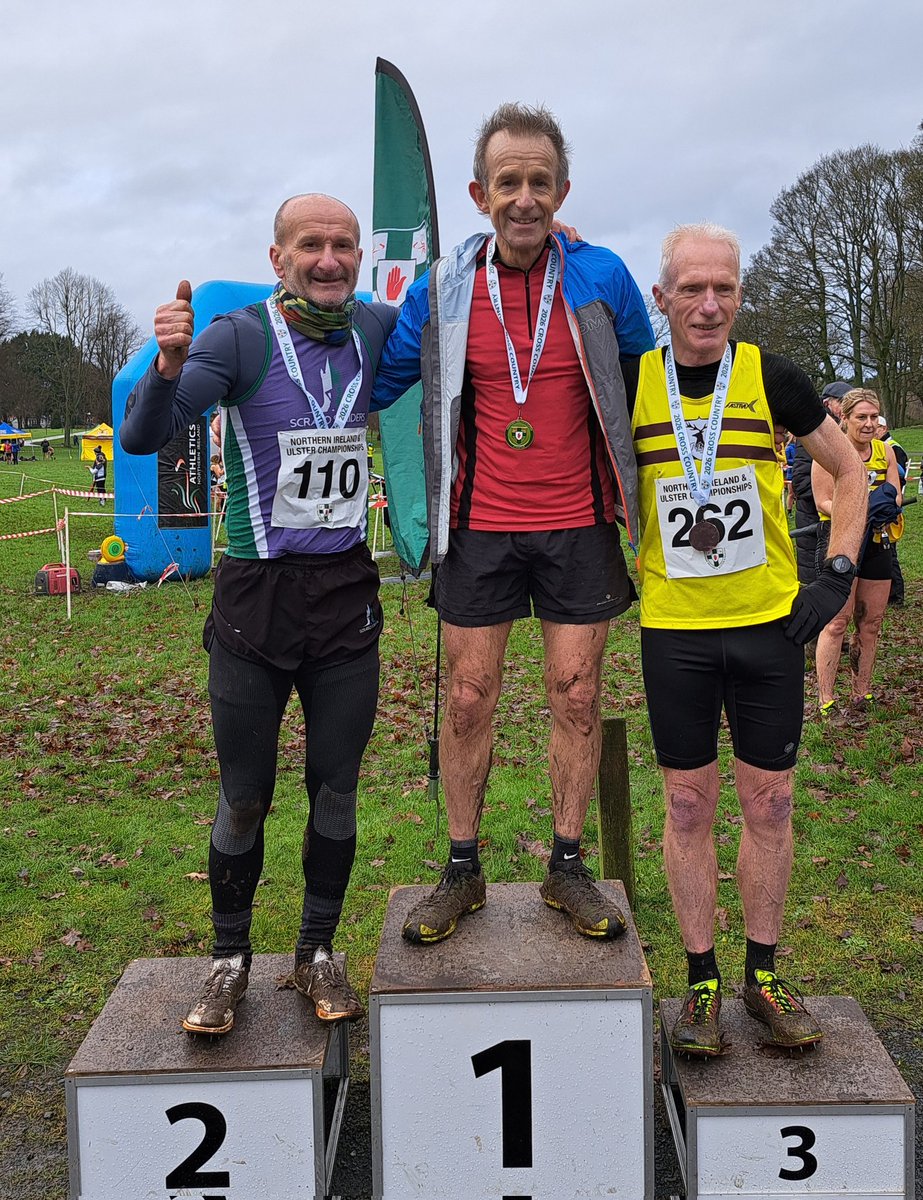 NI &amp; Ulster Masters 65+ Men

🥇David Clarke (North Belfast Harriers)
🥈Norman Mawhinney (Scrabo Striders)
🥉Laurence Johnston (North Belfast Harriers)
