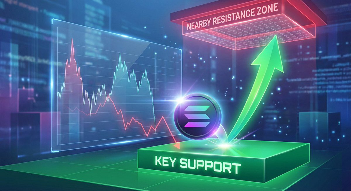ACryptoAlpha's tweet image. $SOL EATING DIPS AT KEY SUPPORT

Price took a nuke but is holding key support. Looks like consolidation after the flush.

Buyers are showing up. We're seeing early signs of a bounce.

If this level holds, we target the nearby resistance zone. We bid.

#SOL #Macro #AltcoinSeason