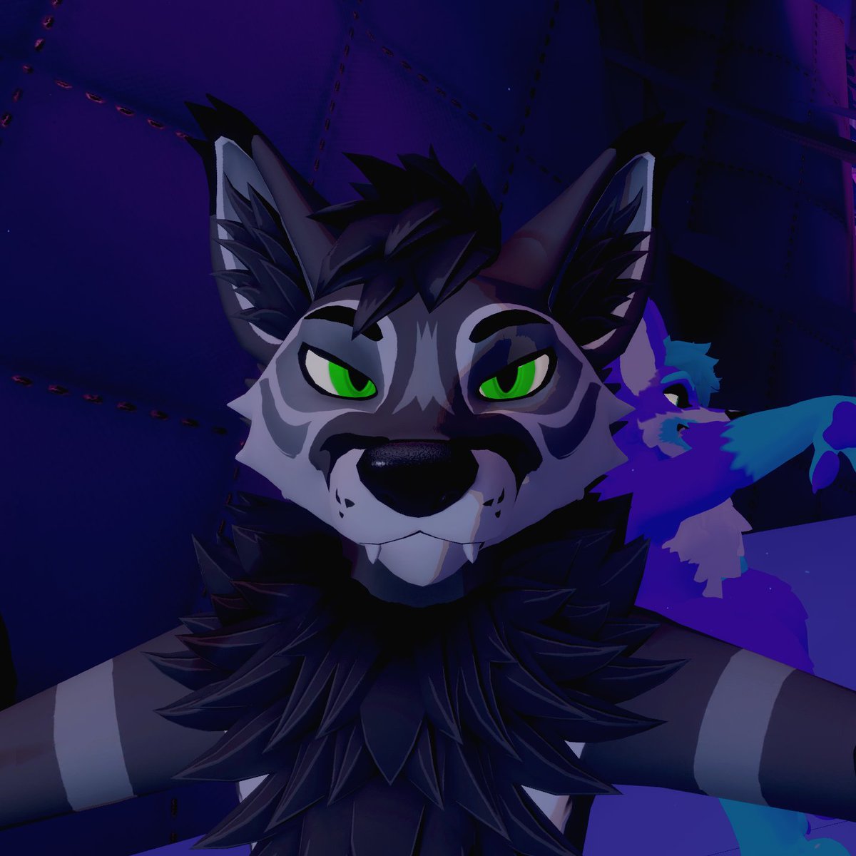 I put on the (first draft) of my first sona in VRchat last night 🐺🐲

I'm so excited to show you all 🥹 

<a href="/ConnorPatson/">Connor Pats</a> Is killing it 🔥