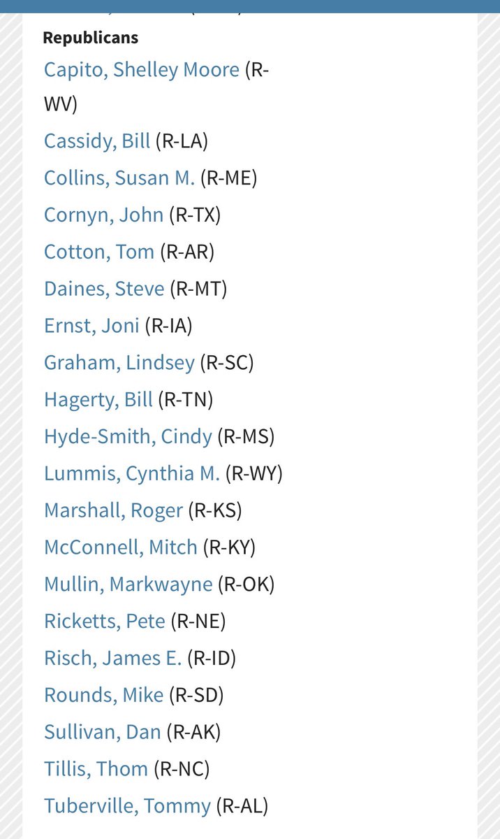 NatNatMucci's tweet image. Let’s start here: every republican senator up for reelection in 2026.