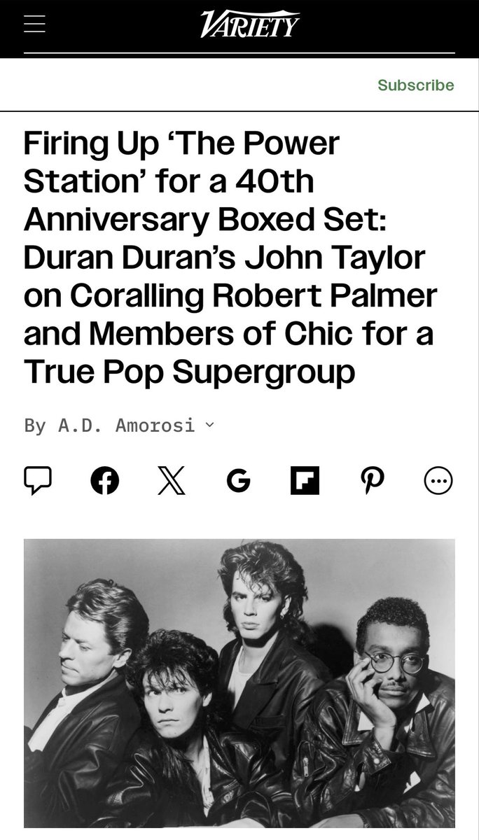 duranduran's tweet photo. “Andy and I couldn’t resist doing something, something a little bit more organic, a little more muscular, a little less thought-out.”

https://t.co/avp3UGSln2

@Variety #powerstation https://t.co/ZXj7Rs7FFi