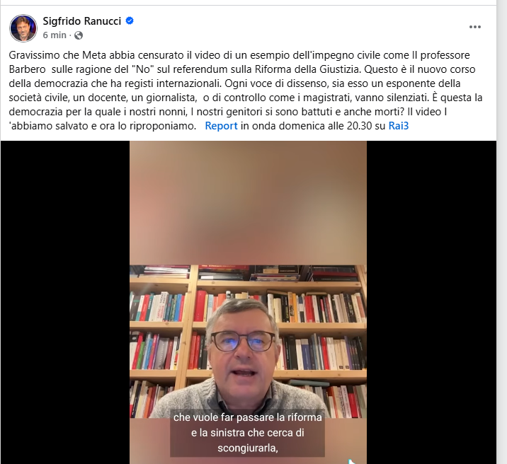 Moonlightshad1's tweet photo. E' gravissimo anche che i giornalisti che hanno preso posizione contro la censura si contino sulle dita di una mano.
Ma ci siamo abituati.
Grazie, @SigfridoRanucci ❤️ https://t.co/tZOA0Tfp6T