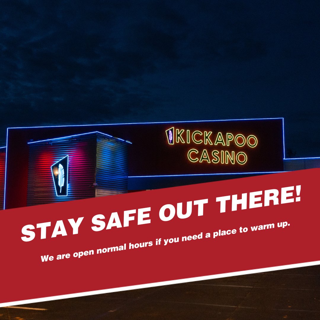 We hope you all are staying warm and safe!

If you need a place to warm up or grab a meal, we are open regular business hours today.