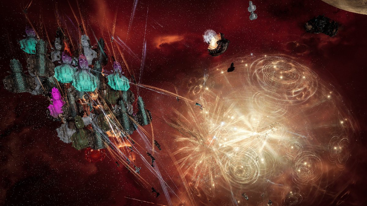 EveOnline's tweet photo. Barghests, Apocs, Rokhs, Maelstroms, and Zealots - the meta is bustling! 

It has been fun watching all the various fights of different sizes popping off across structures, metanoxes, and skyhooks. What's your favorite fleet meta at the moment? https://t.co/PEzE7OZZLT