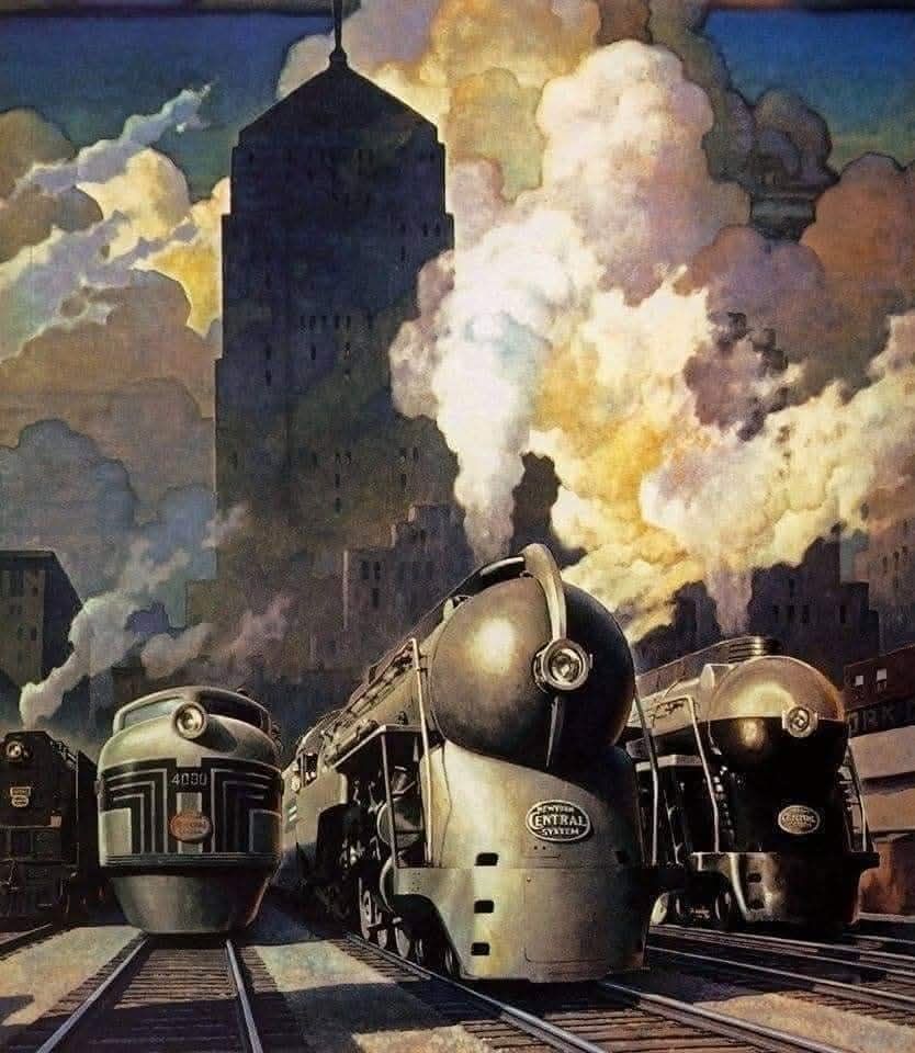 greenkayak73's tweet image. "New York Central System" (1946)

🎨By Leslie Ragan (1897–1972)