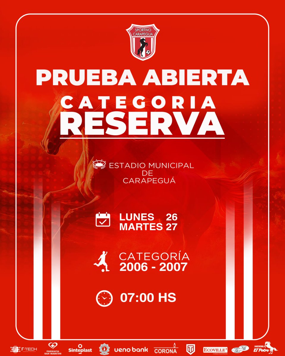 SptvoCarapegua's tweet photo. ⚠️ Prueba abierta ✅️ 

#potrocarapegueño2026🇲🇨 https://t.co/9Mdl5UOvki