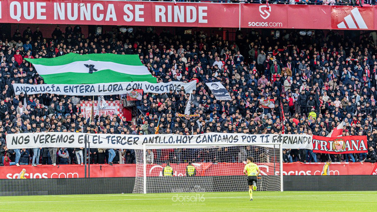 La afición sevillista recuerda hoy a las víctimas de los recientes accidentes ferroviarios de Adamuz y Rodalies. Un homenaje sentido, especialmente a Fernando Huerta, socio del #SevillaFC y quien fue compañero nuestro.
Descansen en paz ❤️

<a href="/mmendozafoto/">María Ángeles Mendoza</a>

#compartimosafición