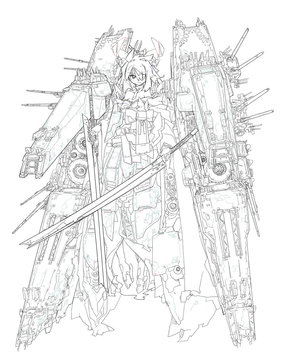 年に1、2回位しか頑張ってない気がする線画。
#俺の描き込みを見てくれ 