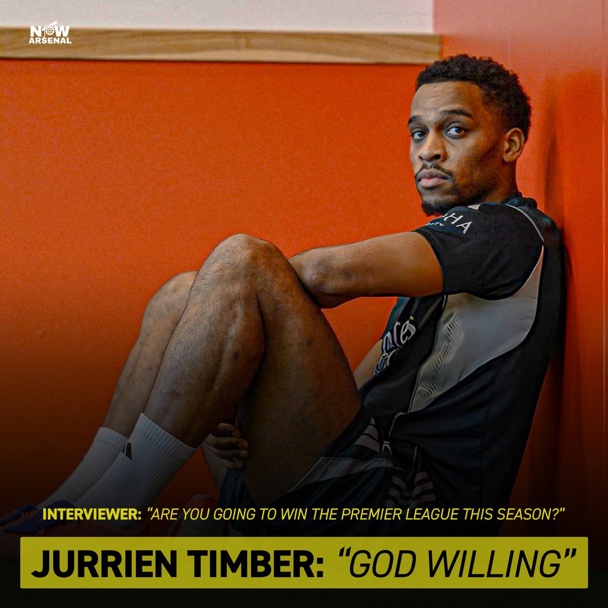 Jurrien Timber’s response when asked if Arsenal are going to win the Premier League this season…
